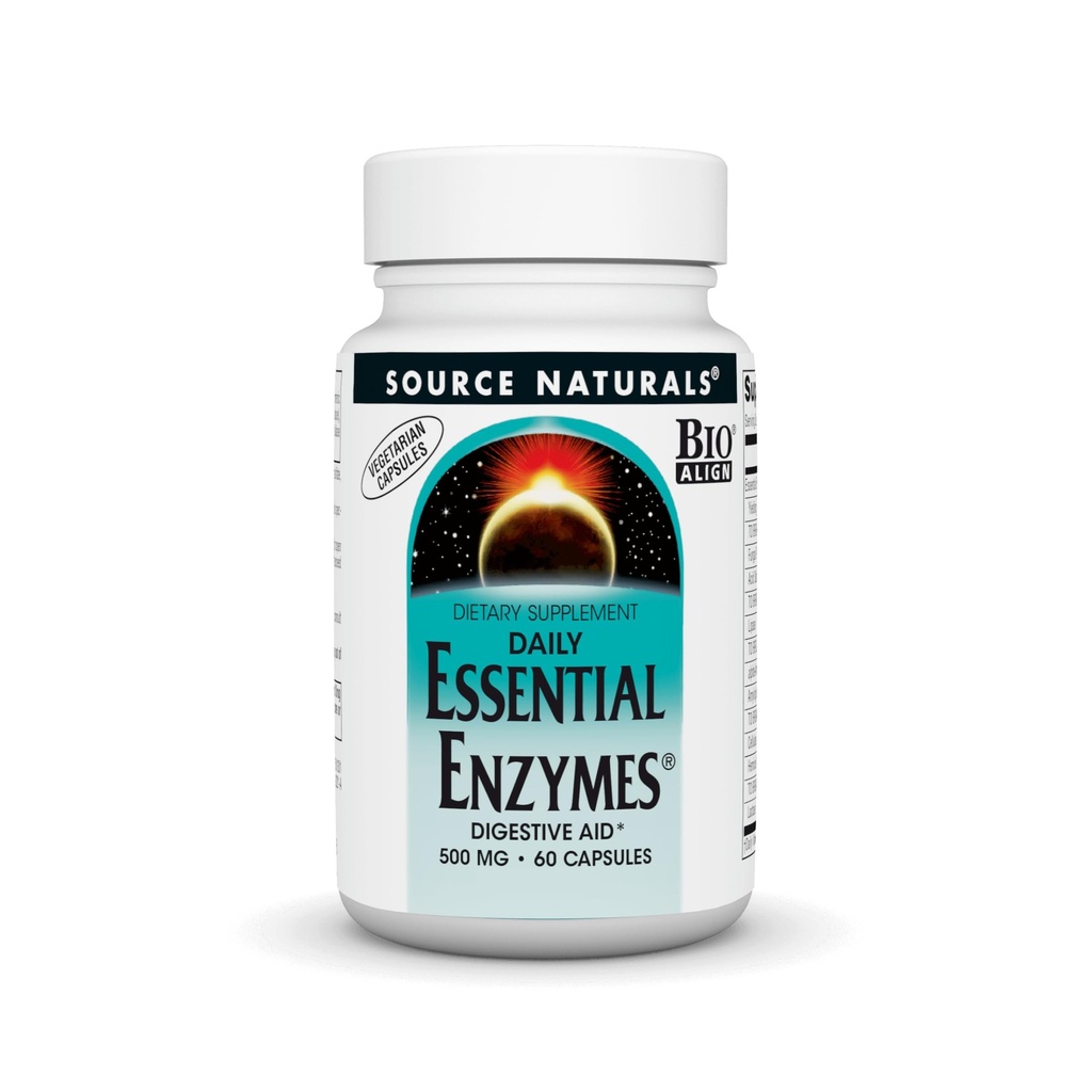资料来源:Naturals 基本酶 500mg 生物结合多酶补充草药防御用于消化、气体、便秘和Bloating Relief - 支持免疫系统* - 60个植物卡普尔