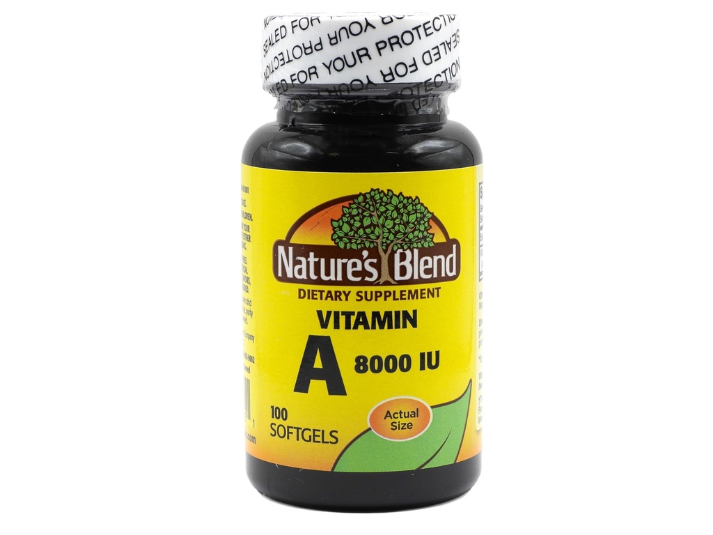 Nature's Blend Vitamin A 8000 IU - 100 Softgels - 支持眼部健康,愿景支持的免疫功能
