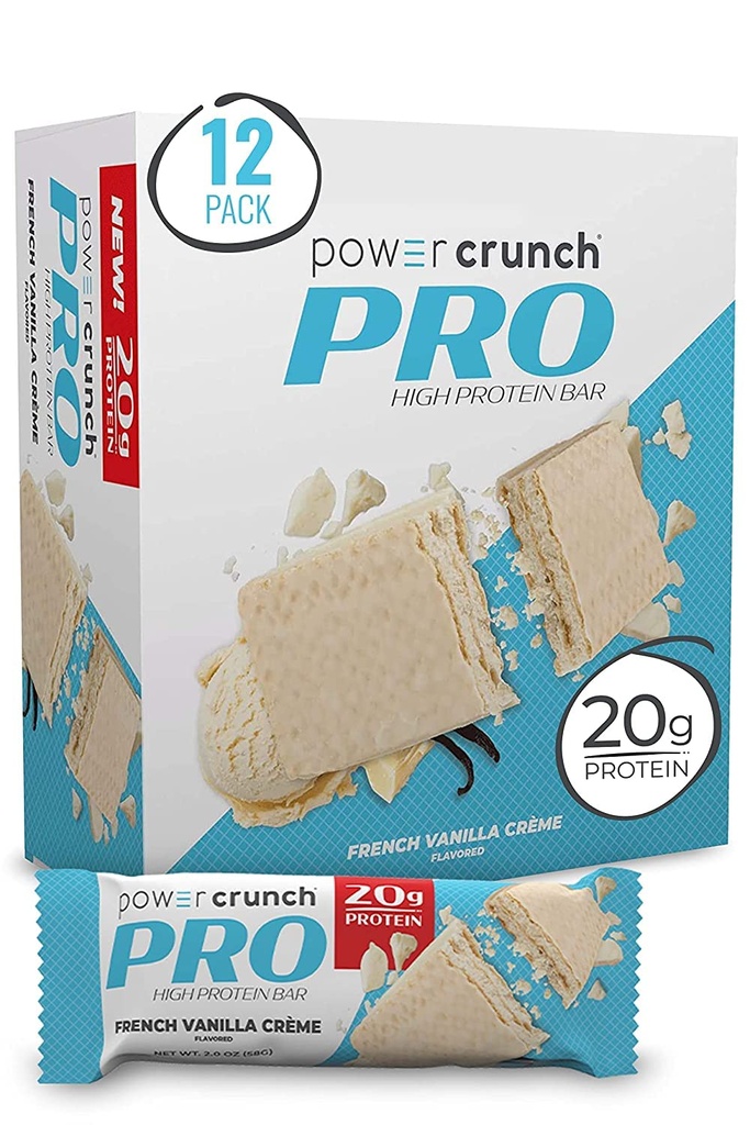 Power Crunch PRO,法国香草 Crème, 2 Ounces (12 Counter) (法语).