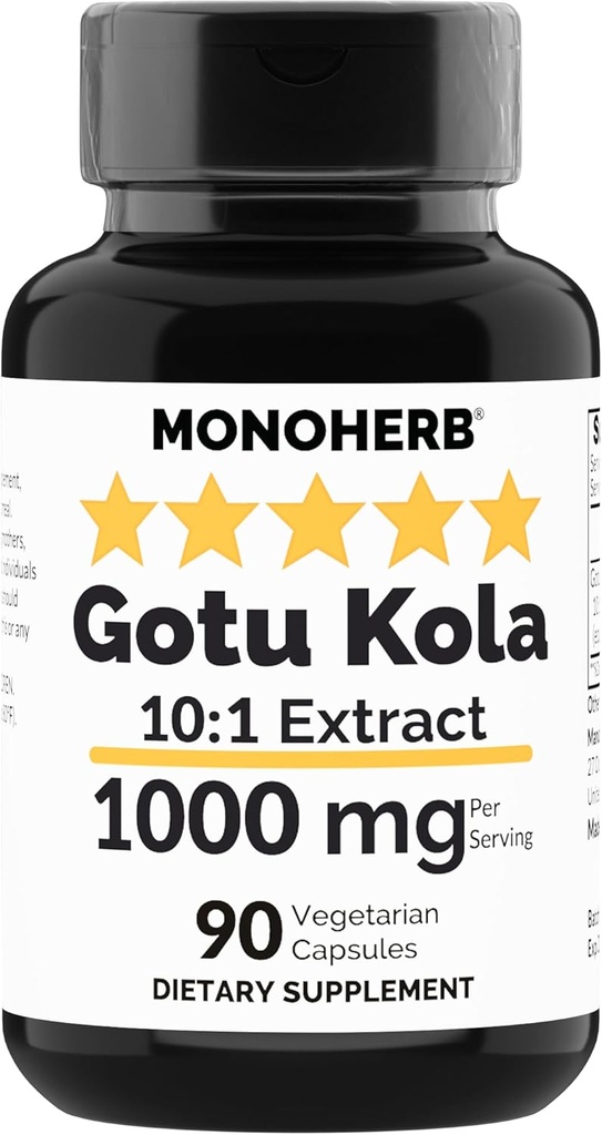 MONOHERB Gotu Kola 提取 1000毫克 - 90 个植物卡普尔