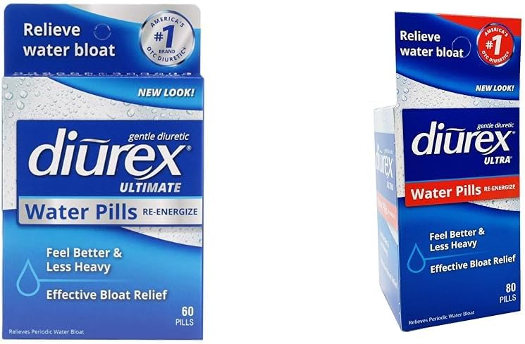 Diurex 终极60 Counter & Ultra 80 Counter 水药桶 - 快速布洛特减肥的最大功率