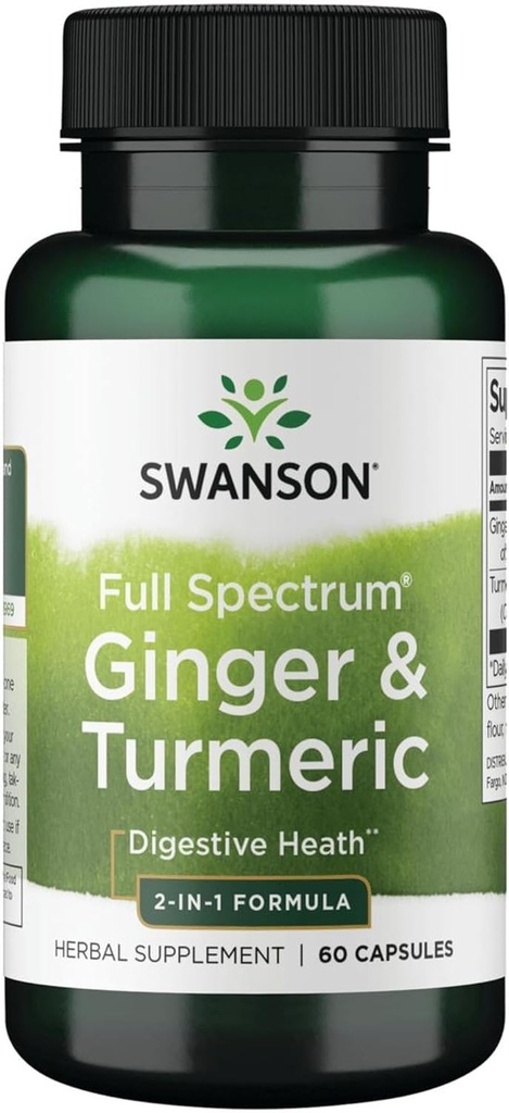 Swanson 全光谱 姜汁和涡轮 60 Capsules