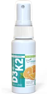 维生素D3和K2口服喷洒补充剂,0.65 Ounce