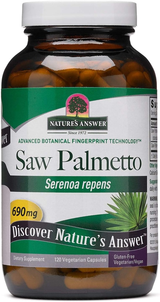 Nature's Answer Saw Palmetto Prostate 690mg 120-Capsules Supplement ================================================================================= -=========================================================================================================================================