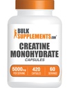 Bulk Assupports.com Creatine Monohydrate Capsules - 微量化Creatine Pills - Gluten Free, 7 Capsules per service (5000mg), 420 count (Pack of 1) (英语).