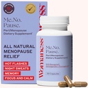 女性更年期补充品-Perimenopause & Menopause Hotfashes Relief, night sweats, 阴道干燥,脑雾和Mood支持-Hormone & Estrogen-Free-30 Capsules