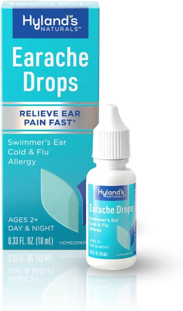 Hyland's Earache Drops, 自然缓解寒冷和流感,白色,0.33 Fl Oz