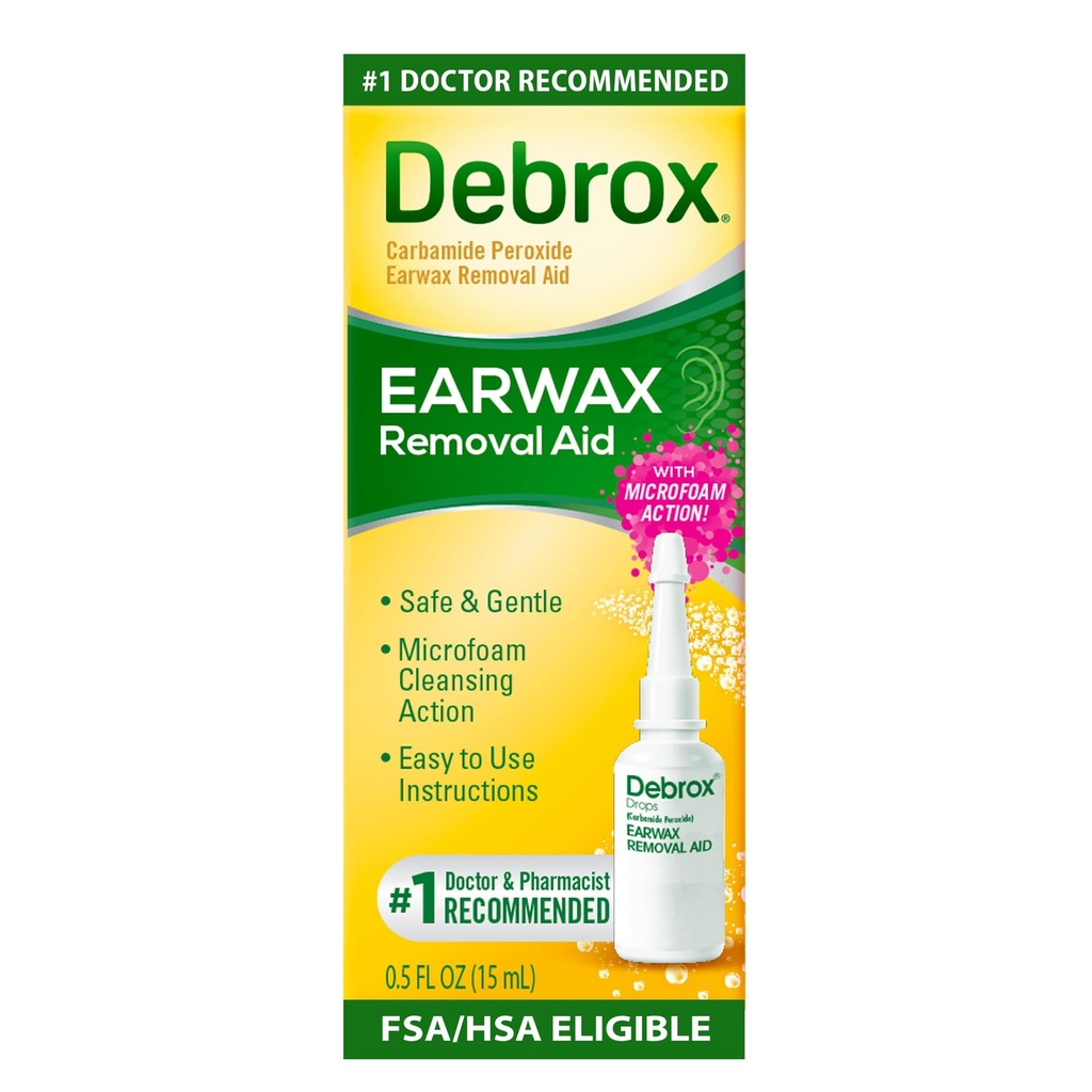 Debrox 耳蜡除尘器、 微泡沫除尘器、 0.5 Fl Oz