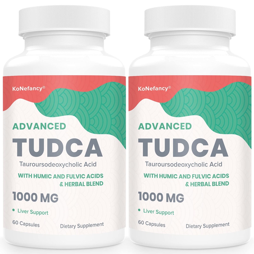 TUDCA 肝脏补充剂 1000 mg-Bile Salts for Liver cleanse Detox-Milk 硝酸tle草本植物 与Fulvic和Humic Acid 混合 肝脏,Digestive Health,120 Vegan Capsules
