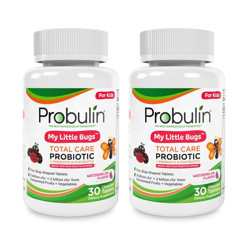 Probulin Total Care My Little Bugs Prebiotics, Probiotics & Postbiotics - 5亿 CPU - 15 Strains - 30 可切片(双包)