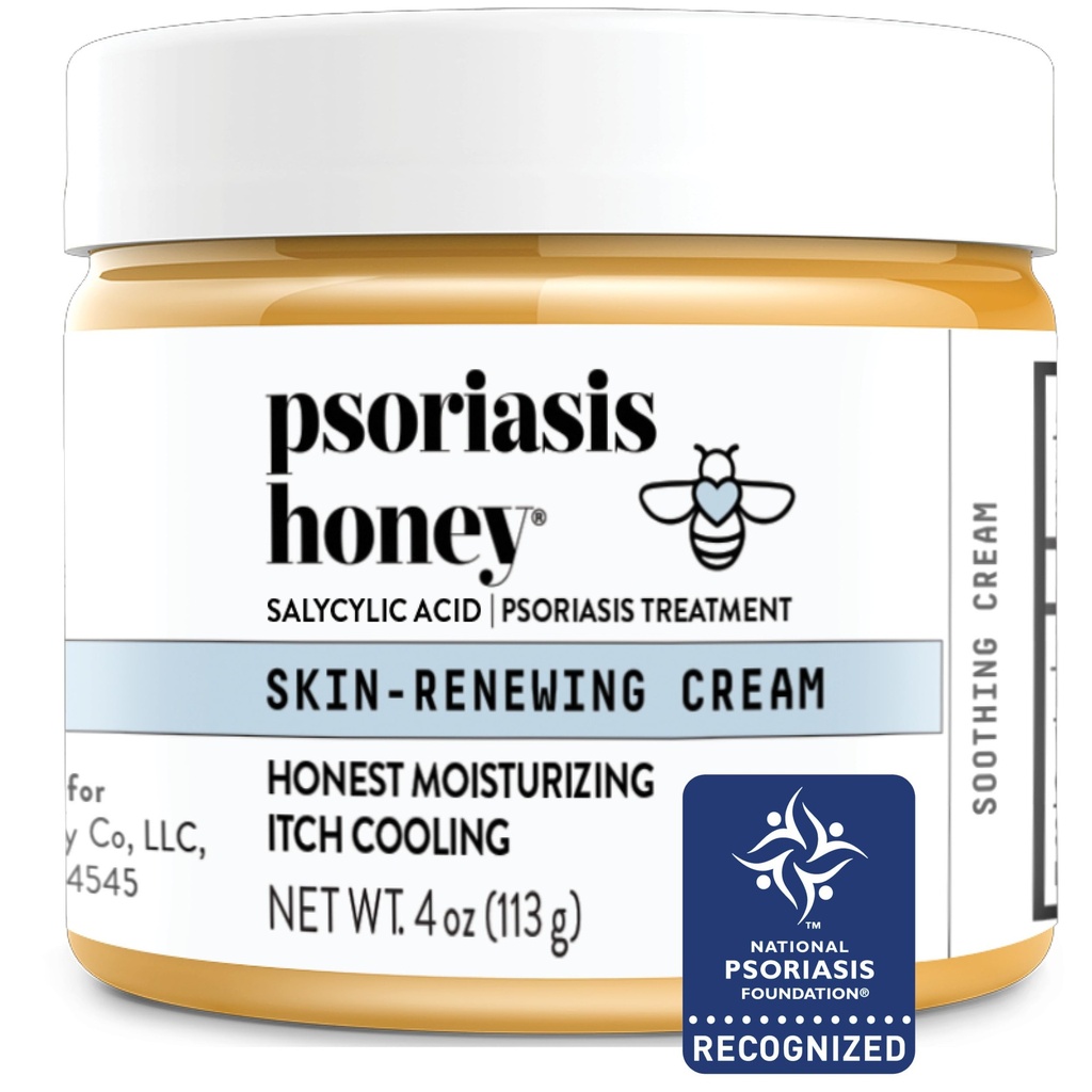 PSORISIS HONEY 皮肤再生凝胶 - Eczema & Seborrheic 皮肤炎凝胶 - Psoriasis 治疗皮肤,红和石膏(4oz)