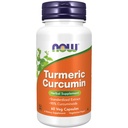 Now 食品补充剂 Turmeric Curcumin, 衍生自 Turmeric 根提取剂, 95% Curcuminoids, 草药补充剂, 60 Veg Capsules