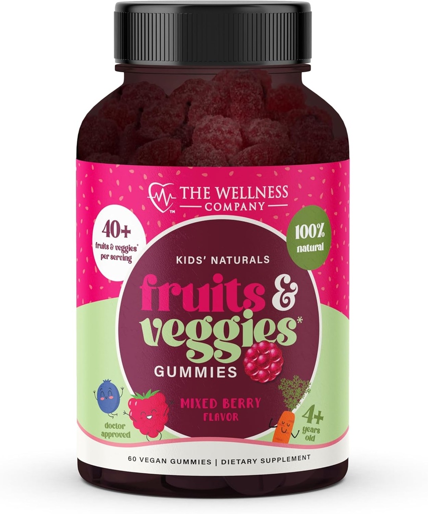 健康公司(Kids Naturals Fruts & Veggie Gummys) – 每日营养支持 → 60ctt(1个月供应量)