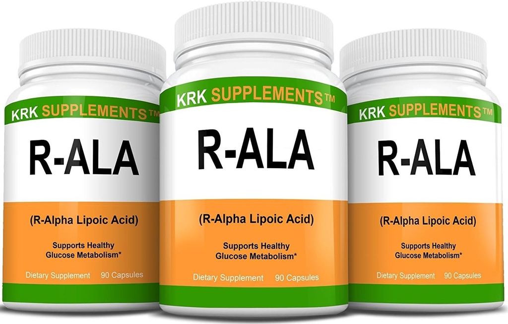 3瓶R-ALA R-Alpha Lipoic酸 200mg 270 总瓶装