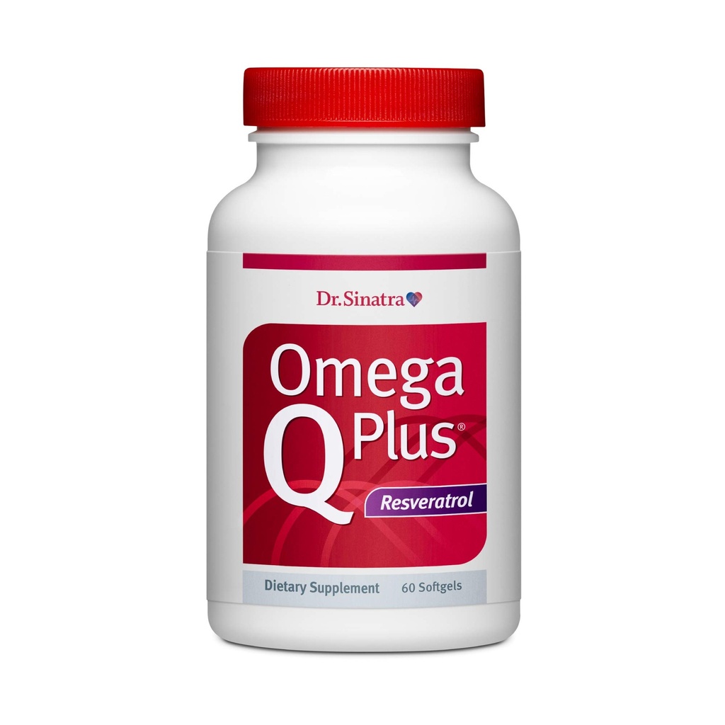 Sinatra Omega Q Plus Resveratrol博士 - Omega-3 配有 CoQ10 和 Resveratrol 的补编 - 促进全面的心脏和全身健康以帮助你年龄井(60个软胶)
