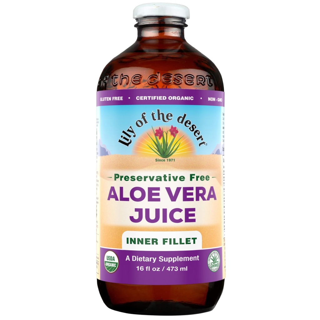 沙漠的Lily Aloe Vera Juice, 保守自由, 内菲利特, 16 Fl oz