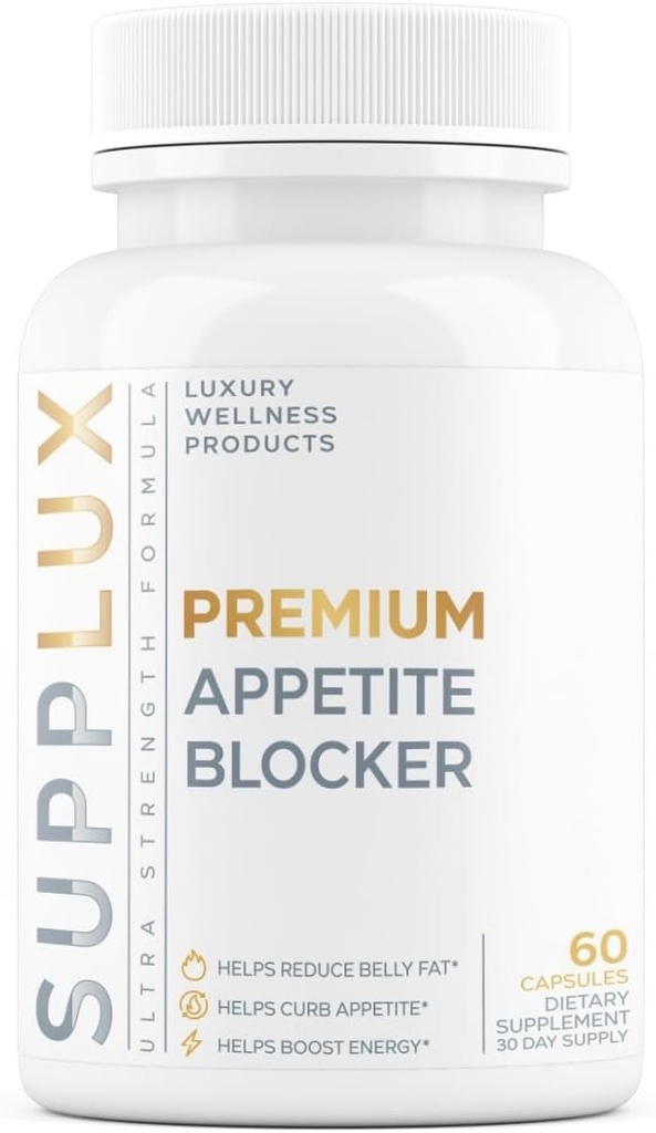 SuppLux QQ PREMIUM Appetant 抑制妇女体重损失药丸 Belly Fat Burner, Carb Blocker, Energy Boster, 代谢器激活 QQ自然安全 3 党试 - 60 Capsules