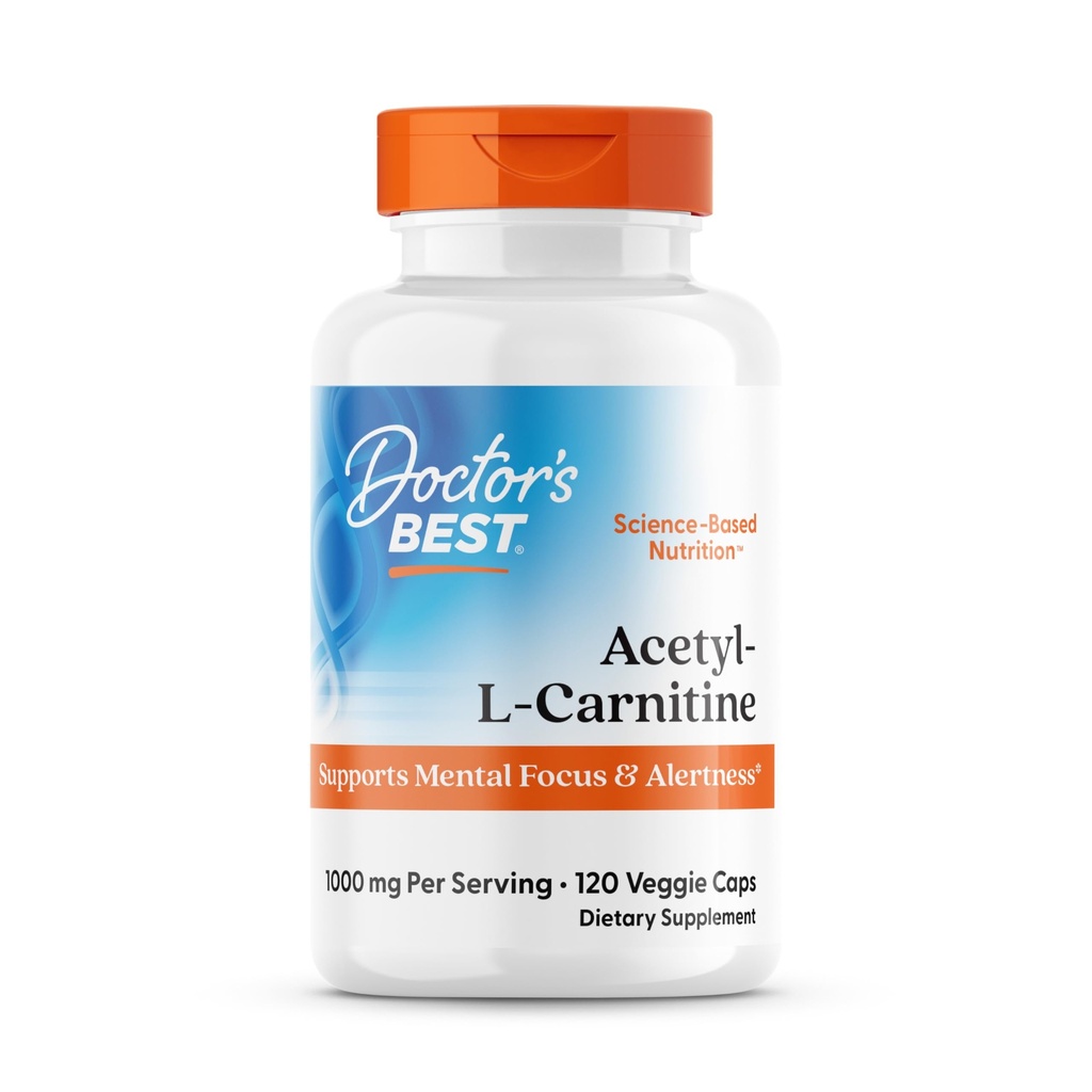 最佳乙酰-L-Carnitine医生,支持精神焦点和警觉,非GMO,Gluten Free,Soy Free,Vegan 120 Veggie Caps