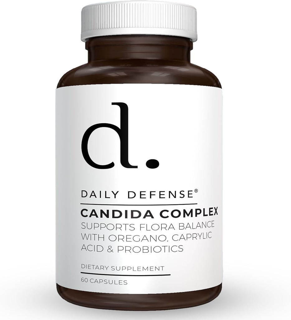 Candida Flush & Cleanse 60 Counter Gut 支持平衡 Gut Flora 与 Oregano, Caprylic Acid, Probiotics, & 消化酶 - 非 GMO 饮食补充