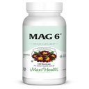 Maxi Health MAG 6 - 含有维生素B6的镁(作为Oxide,Glycnit) -  Migraine,肌肉硬化剂,肾上腺石支持 - 女性和男性镁补充剂 - 120 Capsules - Kosher
