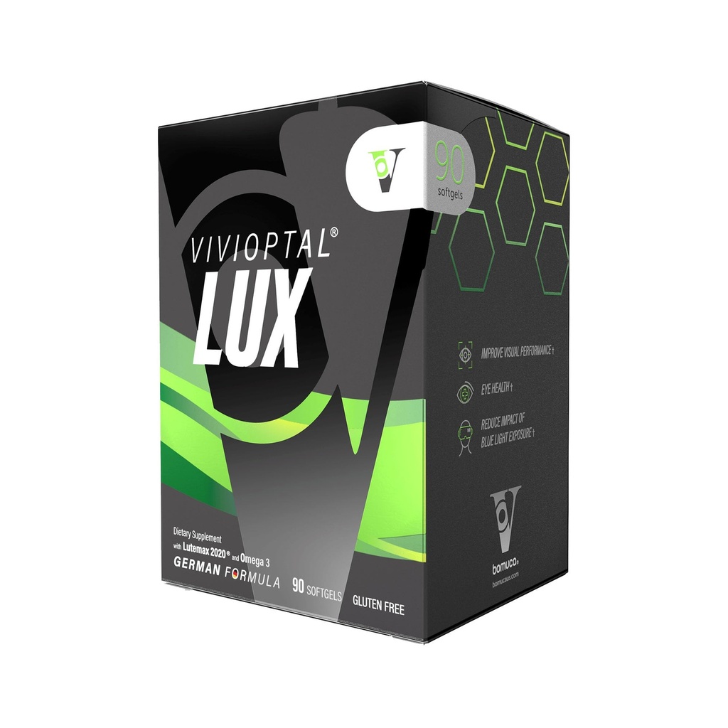 紫色Lux, 90软胶, 成人维生素, 提高视觉性能, Omega 3, 锌, 维生素C & E, 多维他命和多米内拉尔, Gluten Free, German Formula