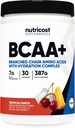 营养成本 BCAA + 水化粉(热带扑克) 30 成品 - 带水化复合物的分支链氨酸 - 无粘液,非GMO
