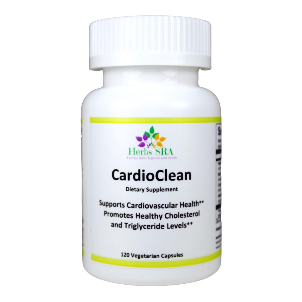 CARDIOCLEAN 高级心血管健康补充 - 支持心脏功能,健康胆固醇和Triglyceride水平,增强血液流动