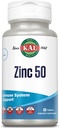 KAL 锌 50mg 氢氧化酸复合物、健康代谢物和免疫支持补充物,配有氧化锌、氯硝酸锌、强化吸收w/AciSorb、Vegan、Gluten Free、N-GMO、60 Serv、60 片