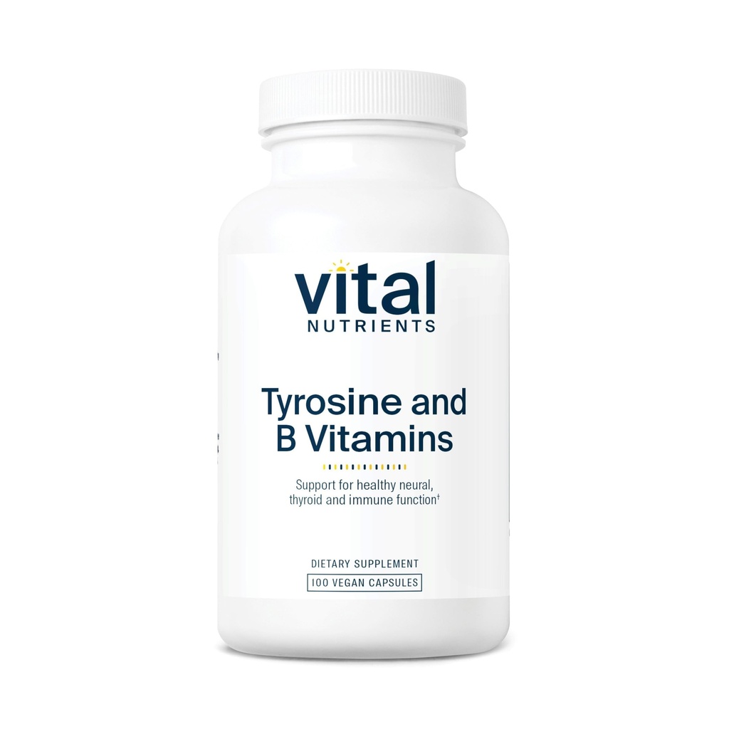 致命营养素 Tyrosine 和 B 维生素 → 甲状腺, Immune 和 Nerve 支持公式 → 肾上腺支持复合体 → Gluten,乳品,Soy Free → → Non-GMO → 100 Capsules
