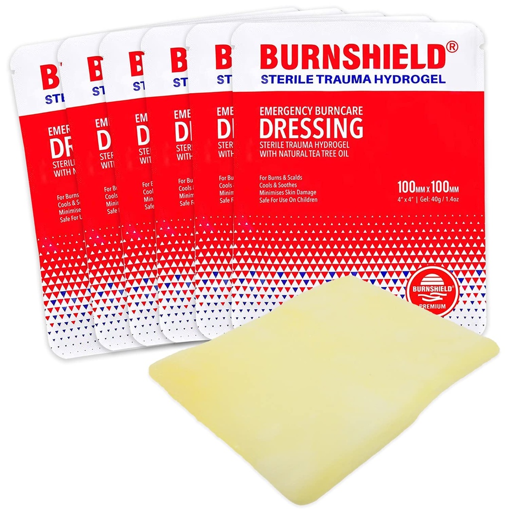 Burnshield 4"X 4" Burn Dressing, Steile - 6 计数
