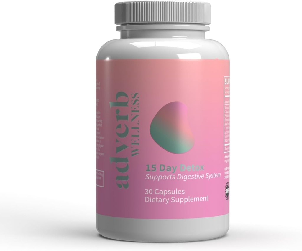 15日 Gut Cleanse QQ Gut, Colon & 消化健康支持 + 与 Psyllium Husk, Cascara Sagrada & Gut 恢复Probiotics → 60 Capsules 天然解毒