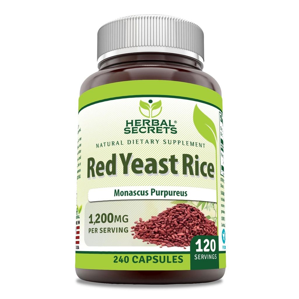草药秘诀 红酵母饭 每服1200Mg,240 Veggie Capsules Supplement | | Non-GMO | Gluten Free| | | | |  USA