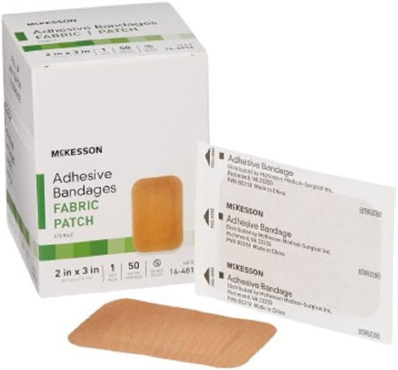 McKesson 16-4816 Medi-Pak Adhesive Street, Performance Fabric, 2" x 3, 50 Counter (Pack of 2) (英语).