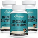 2400 MG Liposomal Glutathione Softgels, Max 吸收, 活性形态 L-Glutathione 降低(GSH), 含Hyaluronic酸,Resveratrol, 主抗氧化剂用于解毒,脑,免疫系统,180 Softgels