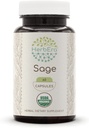 HerbEra Sage 60 Capsules,500毫克,USDA有机Sage(Salvia officinalis) 干叶(60 Capsules)