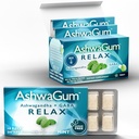 AshwaGum RELAX Gum by BetterGum, 与KSM 66 Ashwagandha 和 Gaba 的 " 高潜力 " 补编, " 支持压力和焦虑救济 " 、 " 科尔蒂索尔支助 " 、 " 古米替代品 " 、 " 无糖 " 、 " 10块 -- -- 6包 "