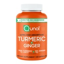 Qunol Turmeric和Ginger Capsules,1000mg Turmeric 补充,支持联合健康的超高吸收,#1 医生推荐的Turmeric Curcumin形式,120个计数(一包)