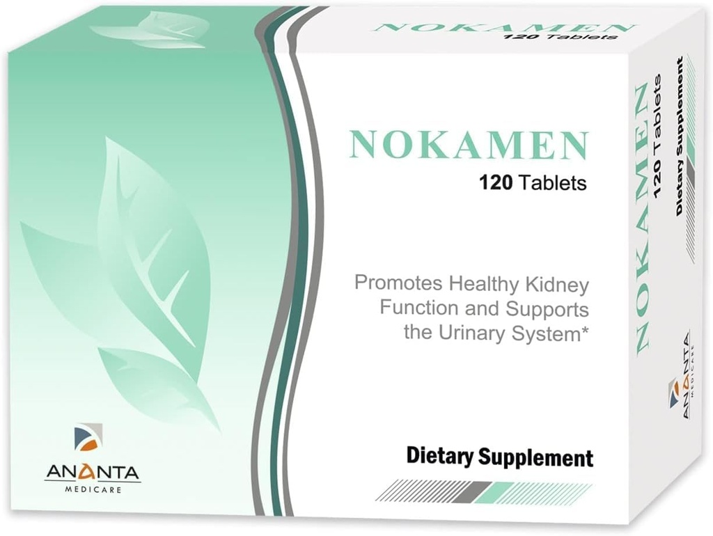 ANANTA MEDICARE Nokamen 肾支持补充剂 -- -- 尿道切除疗法草药配方 -- -- 120片