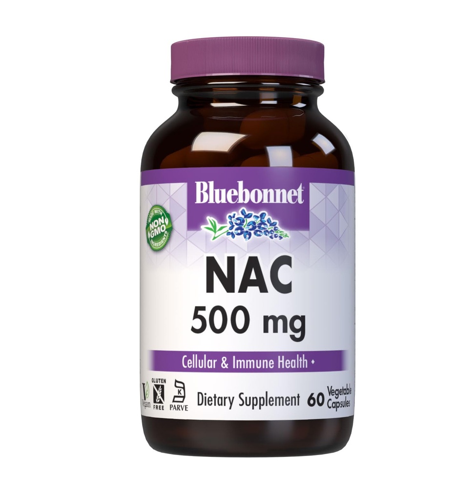 蓝本网 NAC 500 mg 维生素卡普尔, 60 counter