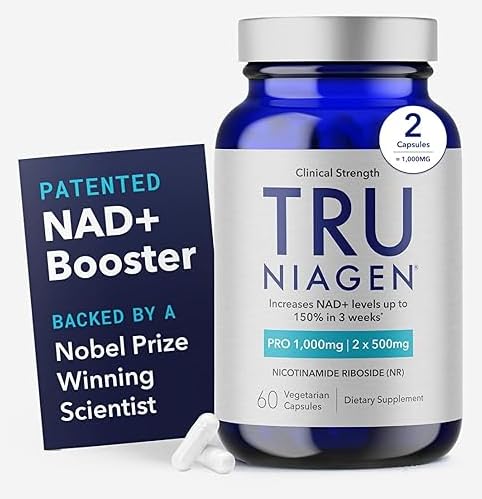 TRU NIAGEN PRO NAD+ 抗衰老和细胞再生补充,2×500mg 专利的Niagen, 30 services 支持细胞能源 | Nicotinamide Riboside(NR) 男女每日补充
