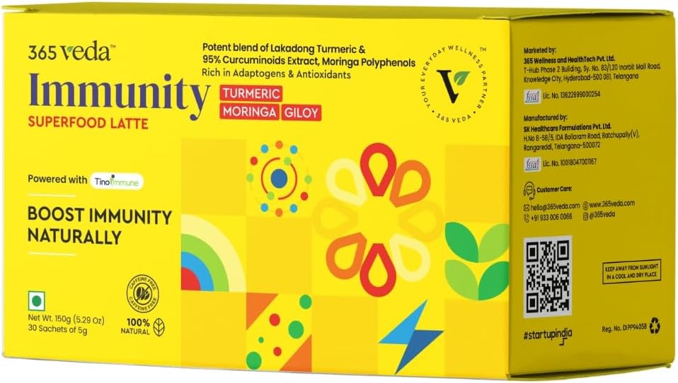 Moringa & Giloy, Turmeric, 100%的自然成份, Mays 改进文摘, Gluten Free On-The-Go Sachets(30个计数)