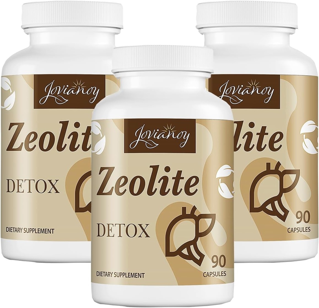 Zeolite Detox Capsules,有机活化炭,Bentonite Clay,1-2微米 Clinoptilolite,最大吸收,Gut Liver Detox Cleanse Full Body for Men,270 Capsules