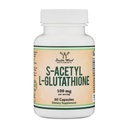 S-Acetyl L-Glutathione Capsules - 100mg, 60 counter(乙酰氯-抗氧化剂-比Glutathione和Liposomal Glutathione、N-GMO和Gluten Free) 由双木公司制作
