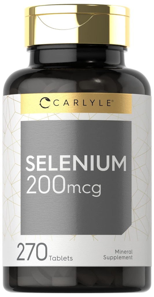 Carlyle Selenium 补编 | 200 mcg | 270 片 | 蔬菜 - 非 GMO 和 Gluten 自由公式