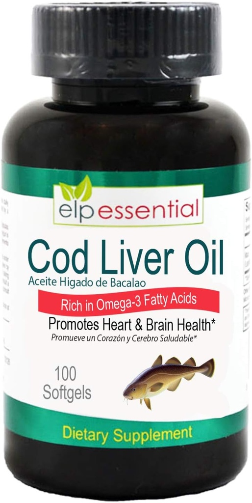 Cod Liver Oil 100 软胶 Aceite De Higado De Bacalao Capsules 100's (英语).