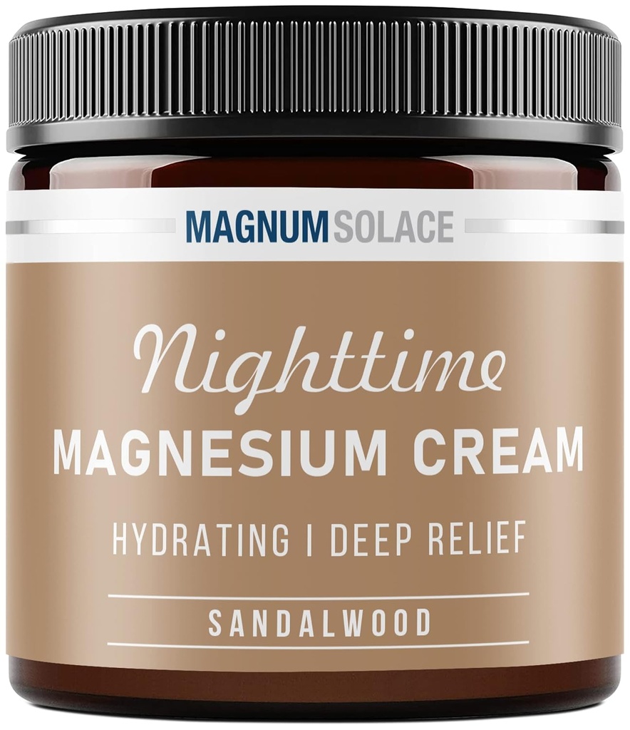 镁 Lotion – Nighttime Magnesium Cream – 应用到腿肌肉,武器或胸口 – 主题 氯化镁 – 美国为孩子制造安全(桑达尔伍德) 4 Fl Oz (Pack of 1) .