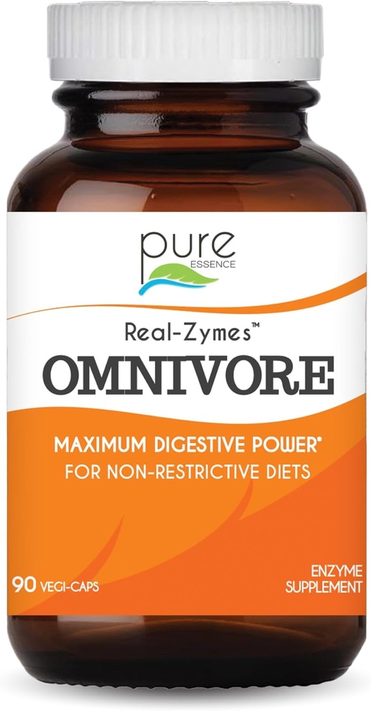 Real-ZymesTM OMNIVORE 消化酶与Probiotics 更好的消化酶补充 - 天然支持 Bloating, Gas, Belching, 痢疾, 便秘, IBS 等 90 Caps