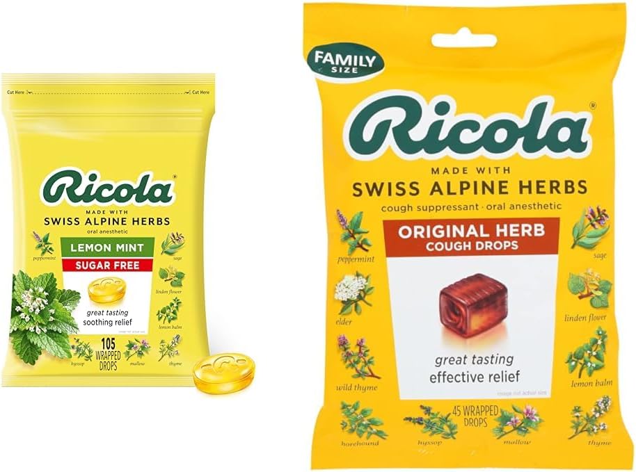 Ricola 无糖柠檬薄荷草粉粉粉粉