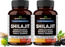 Shilajit Pure Himalayan for Men and Women 120 Capsules 配有 Ashwagandha 高潜能度和能量补充品 + 优于 Gummys 的吸收 + 用于额外动力和Stamina + 与海摩斯的Combo