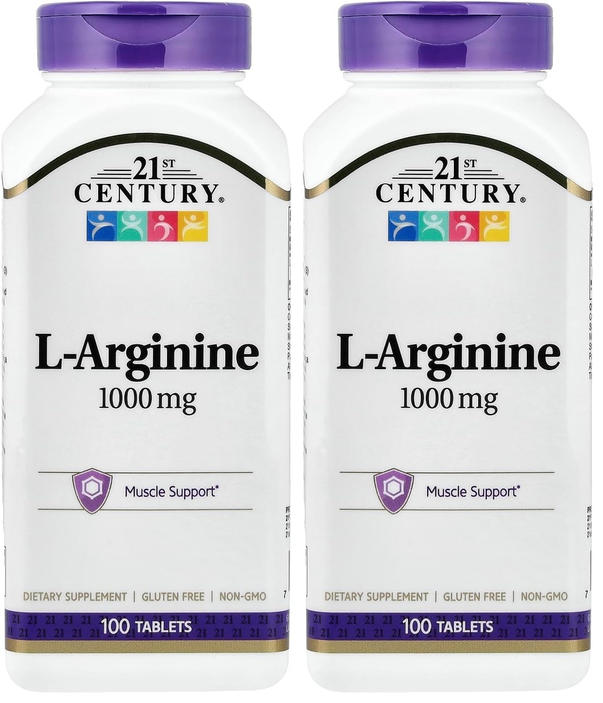 21世纪 L-Arginine 1000mg,最大功率100ea(2包)